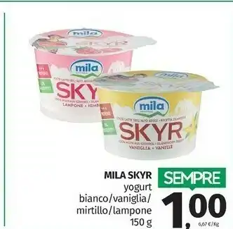 Pam Mila Skyr Mirtillo Nero 150 G(ml) offerta
