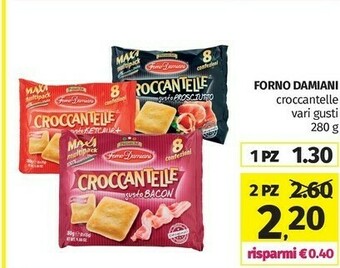 Forno damiani Croccantelle Gusto Bacon 280 G(ml)