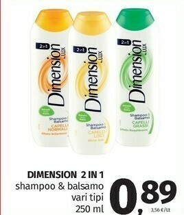 Dimension 2 In 1 Shampoo & Balsamo