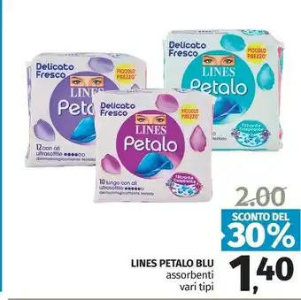 Lines Petalo Blu Assorbenti