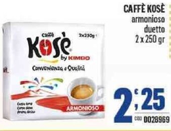 Kosè Caffè armonioso duetto 2 x 250 gr