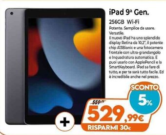 Expert iPad 9ª Gen. 256GB Wi-Fi offerta