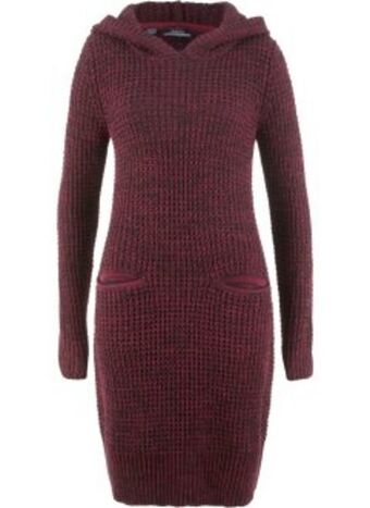 Bonprix Abito in maglia con cappuccio offerta