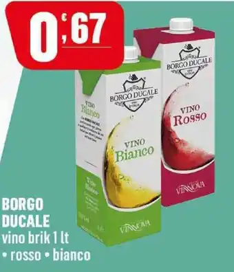 Borgo Ducale vino brik 1 lt rosso/bianco
