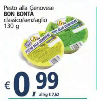 Alter Discount Bon Bonta Pesto alla Genovese classico/senz'aglio 130g offerta