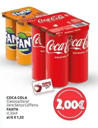 Carrefour Express Coca Cola / Fanta 33 cl x 4 offerta