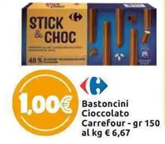 Carrefour Express Carrefour Bastoncini Cioccolato 150 gr offerta