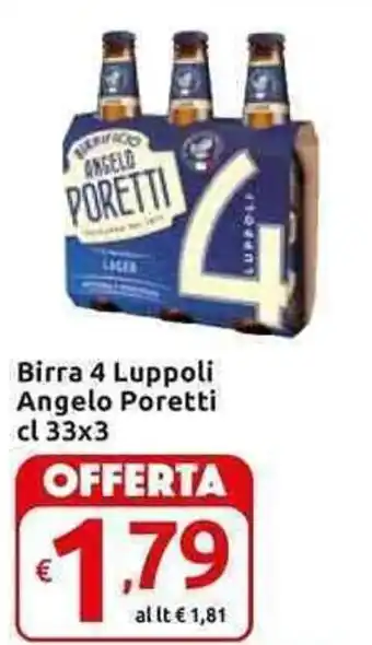 Carrefour Express Angelo Poretti Birra 4 Luppoli 33 cl x 3 offerta