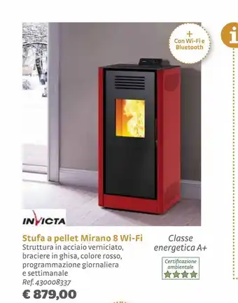 Stufa a pellet mirano 8 wifi