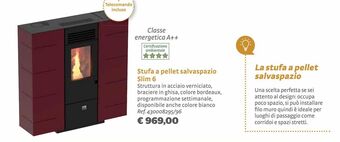 Stufa a pellet salvaspazio slim 6