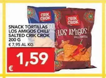 Fresco Market Snack tortillas los amigos chili/salted crik crok offerta