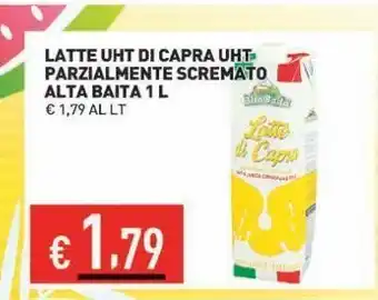 Ingrande Latte uht di capra parzialmente scremato alta baita 1 l offerta