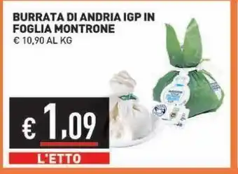 Ingrande Burrata di andria igp in foglia matrone offerta