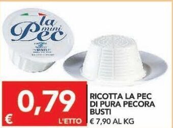 TuoDi Ricotta la pec di pura pecora busti offerta