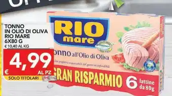 TuoDi Tonno in olio di oliva rio mare offerta