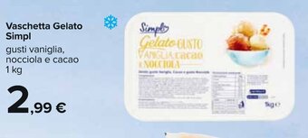 Carrefour Simpl Vaschetta Gelato 1 kg offerta