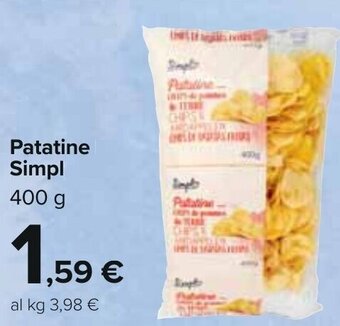 Carrefour Simpl Patatine 400 g offerta