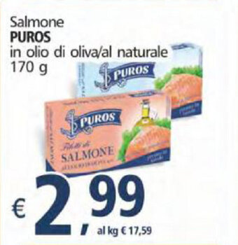 Alter Discount Puros Salmone in olio di oliva/al naturale 170g offerta