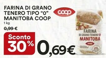 Coop Coop - Farina Di Grano Tenero Tipo 0 Manitoba 1000 G(ml) offerta