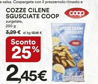 Coop Coop - Cozze Cilene Sgusciate Surgelate 250 G(ml) offerta