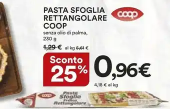 Coop Coop Pasta Sfoglia Rettangolare offerta
