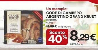 Coop Grand krust Code Di Gambero Argentino 400 G(ml) offerta