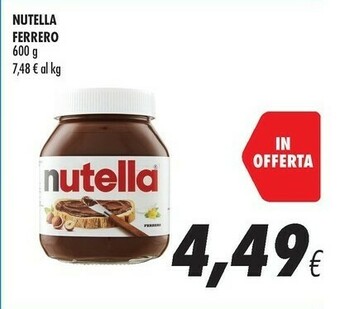 Coop Ferrero Nutella 600 G offerta