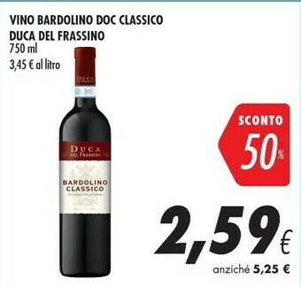 Coop Duca del frassino Vino Bardolino Doc Classico 750 Ml offerta