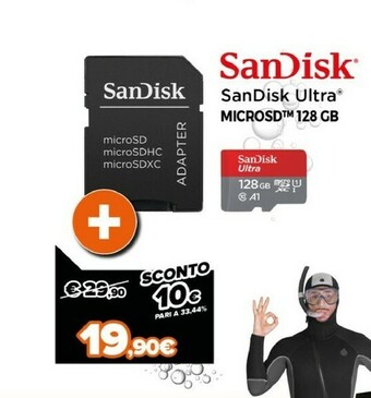 Sandisk Ultra MicroSD Memoria Flash 128 GB MicroSDXC UHS-I Classe 10