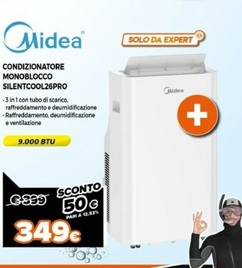Expert Midea Silent Cool 26 Pro 57 DB 1000 W Bianco offerta
