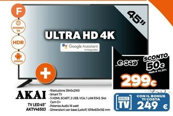 Expert Akai Tv Led Aktv4650j offerta