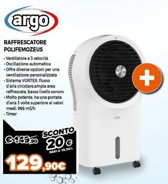 Expert Argo Raffrescatore Polifemozeus offerta