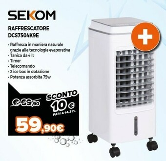 Expert Sekom Raffrescatore Dcs7504k9e offerta