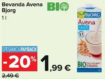 Carrefour Bjorg Bevanda Avena 1 l offerta