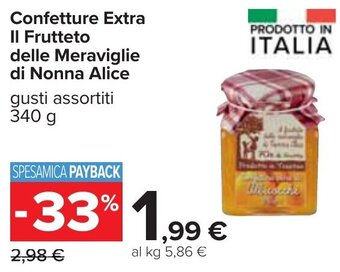 Carrefour Confetture Extra Il Frutteto delle Meraviglie di Nonna Alice 340 g offerta
