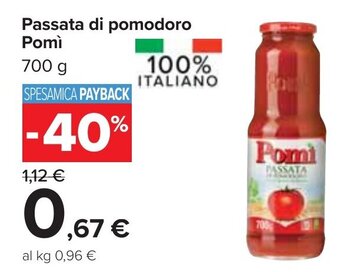 Carrefour Pomì Passata di pomodoro 700 g offerta