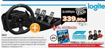 Expert Logitech G G923 Sterzo + Pedali PC, Xbox 360 USB Nero offerta