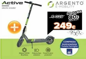 Expert Argento E-mobility Active Electric Scooter offerta