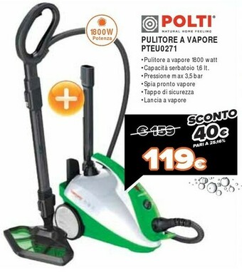 Expert Polti Pulitore a Vapore PTEU0271 offerta