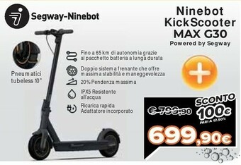 Expert Ninebot by segway Ninebot by Segway Ninebot KickScooter MAX G30 Powered by Segway offerta
