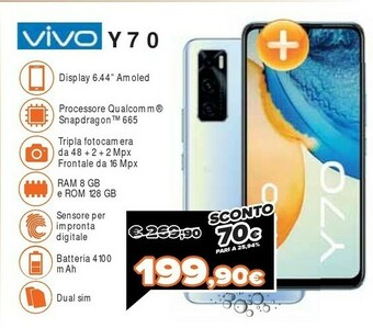 Expert Vivo Smartphone Y70 8 GB 128 GB offerta