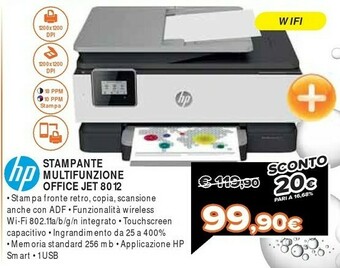 HP OfficeJet 8012 Getto Termico D'inchiostro A4 4800 X 1200 DPI 18 Ppm Wi-Fi