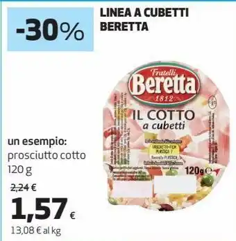 Coop Linea cubetti beretta un emepio: prosciutto cotto offerta