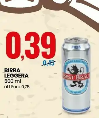 Eurospin Best Brau Birra Leggera offerta