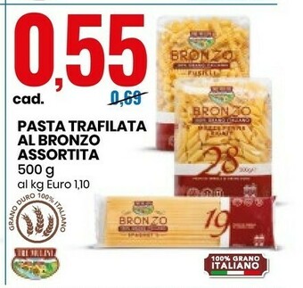 Eurospin Tre Mulini Pasta Trafilata Al Bronzo offerta