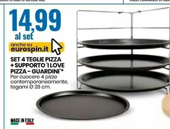 Eurospin Set 4 Teglie Pizza + Supporto offerta