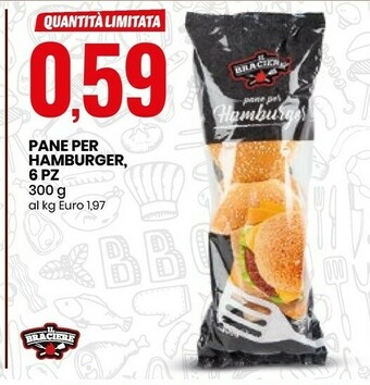 Eurospin Il Braciere Pane Per Hamburger offerta