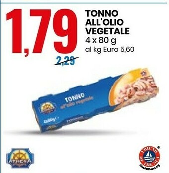Eurospin Athena Tonno All'Olio Vegetale offerta