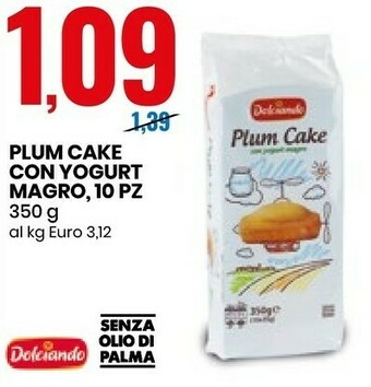 Eurospin Dolciando Dolciando - Plum Cake Con Yogurt Magro 350 G(ml) offerta