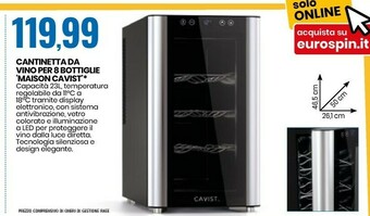 Eurospin Candy Maison Cavist Cantinetta da Vino per 8 Bottiglie offerta